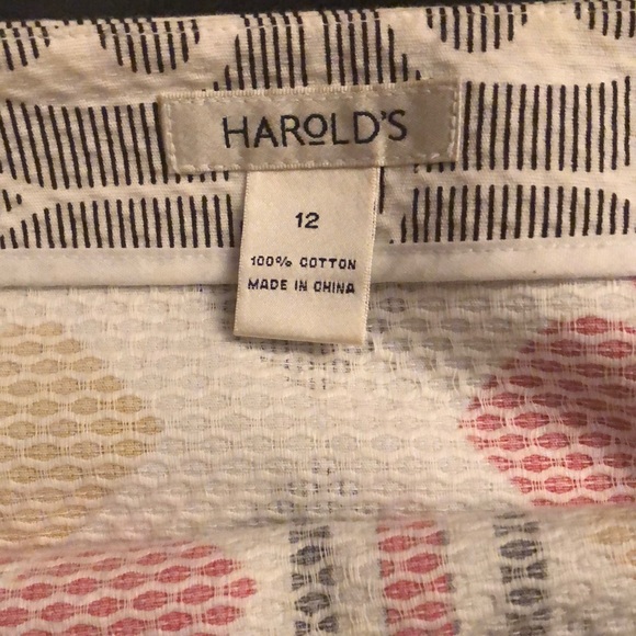 HAROLD’S 100% COTTON SKIRT SIZE 12 (RED, GRAY,BLACK, YELLOW) - Picture 3 of 10